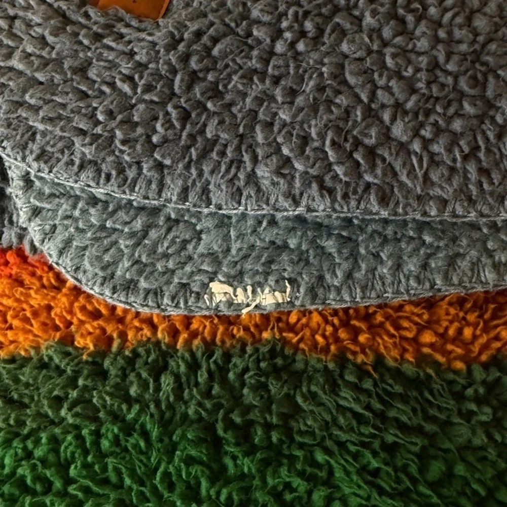 Pendleton Sherpa Fleece Blanket Blue Striped 63